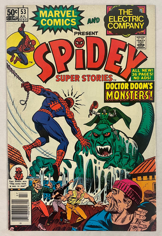 Marvel Comics And The Electric Company Presents Spidey Super Stories #53