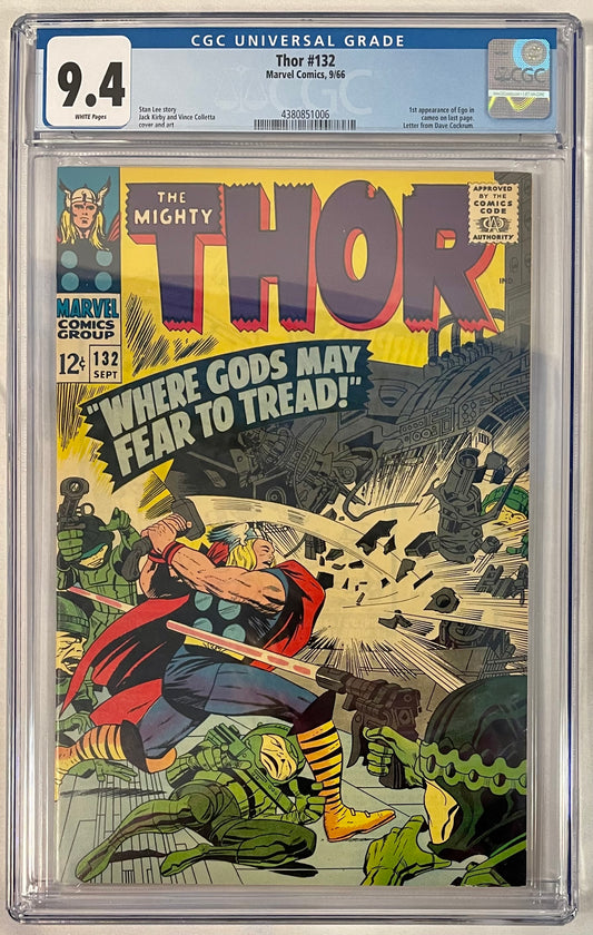 Marvel Comics The Mighty Thor #132 CGC 9.4