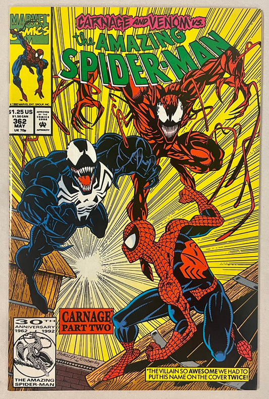Marvel Comics The Amazing Spider-Man #362 Carnage Pt. 2