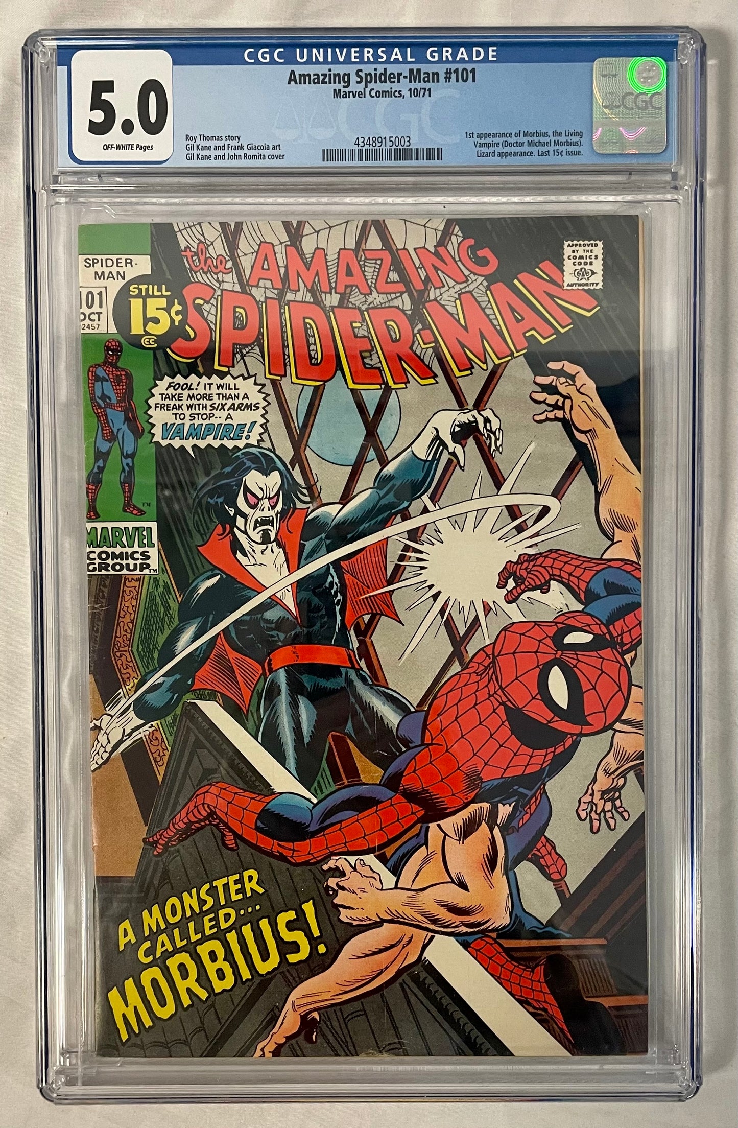 Marvel Comics Amazing Spider-Man #101 CGC 5.0